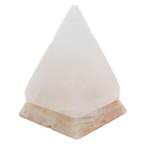 Pyramid Salt Lamp White