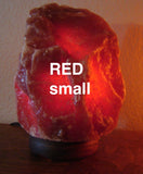 RED Natural small Salt Lamp (6-8 lbs)